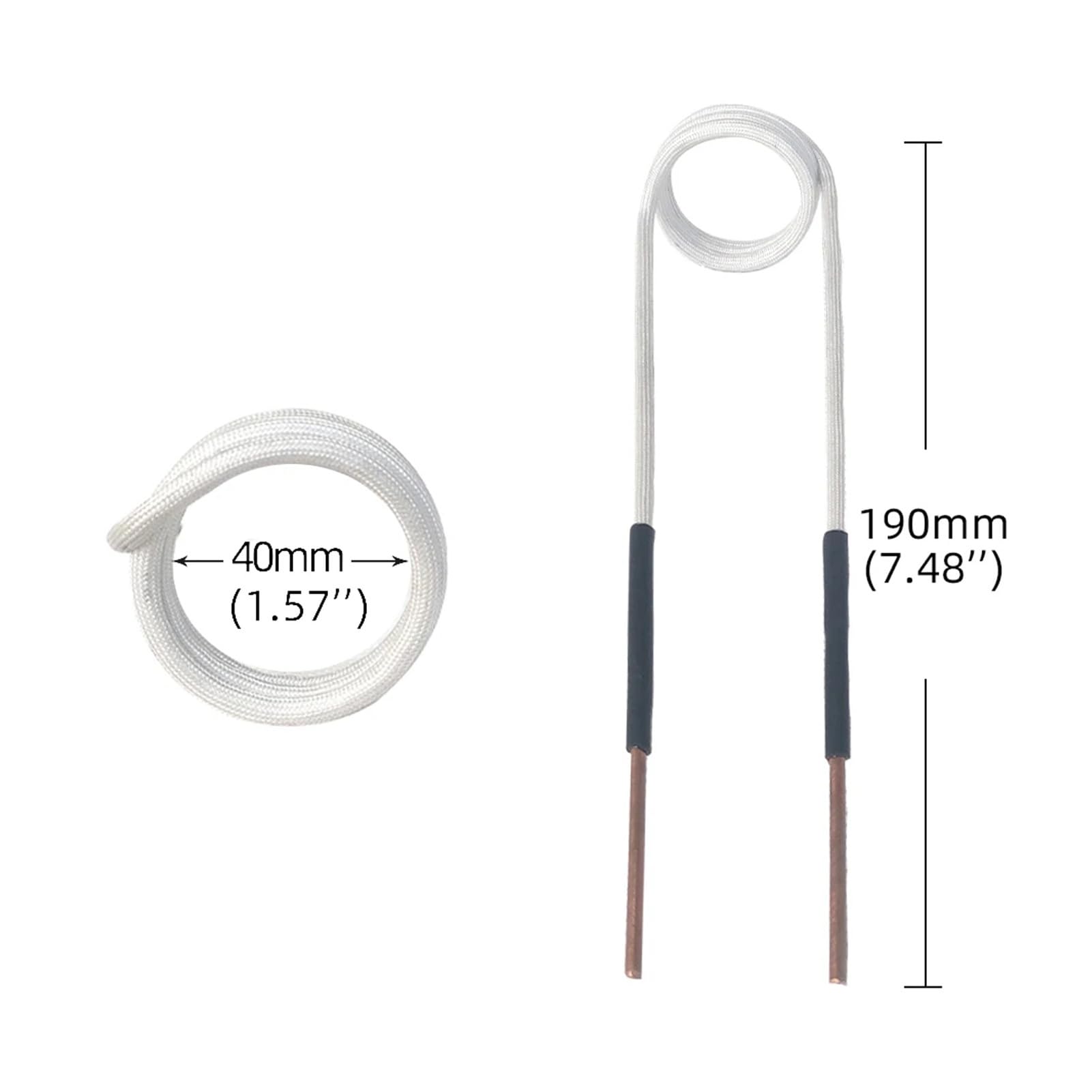 Magnetyczny grzejnik indukcyjny, magnetyczne ogrzewanie indukcyjne, cewka indukcyjna do 1000 W, ręczne bezpłomieniowe ogrzewanie indukcyjne (1 szt. 30 mm)