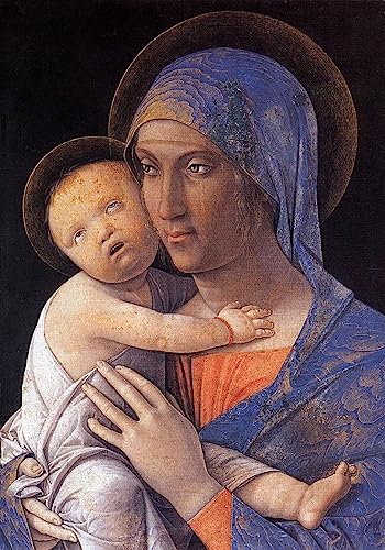 Tableau Andrea Mantegna Toile Affiches d'Art Peinture Décorative Dame et enfant 60x90