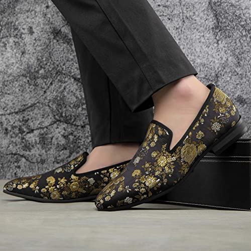Image of JITAI Men's Dress Shoes - Casual Rubber & Leather Loafers for Men - Fashion Business Formal Wear