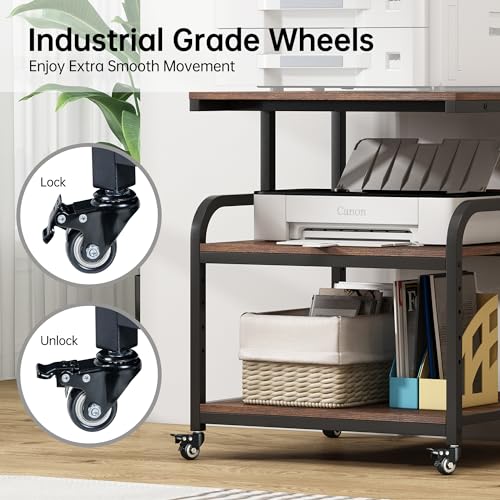 Image of Fannova Extra Large 3D Printer Stand Table with Adjustable Storage Shelf