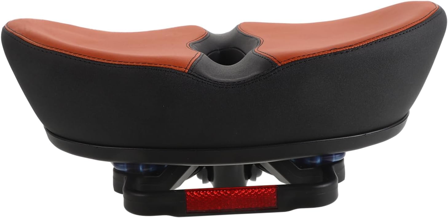 Noseless Wide Bike Seat Cushion Oversized Padded Bicycle Saddle for Men Women Foam Padding Fit for Mountain Road Electric Bikes Easy Install Replacement Cushion