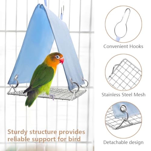 Image of Bird Nest House Bird Bed Hanging Hammock Tent Waterproof Hideaway Cave Snuggle Hut for Parrot Parakeet Cockatiel Conure Budgie Lovebird Small