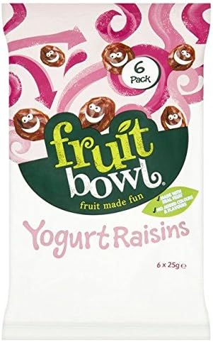 Fruit Bowl Fruit Flakes Yoghurt Raisins - 5 x 25g (0.28lbs)