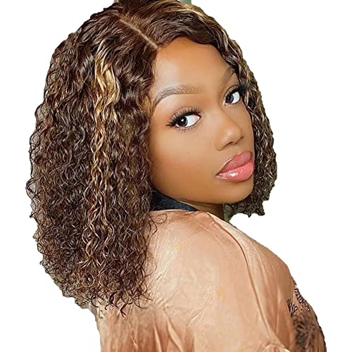 Ombre Bundles Human Hair Bundles 3 Bundles P4/27 Two Tone Brazilian Virgin Human Hair Extensions Double Weft Highlight Hair Bundles 100g/Pcs Hair Weft Bundles 16 18 20 Inch