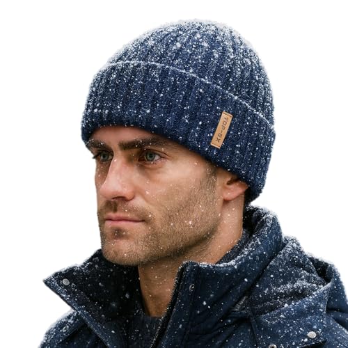 Image of TOP-EX DryKnit Waterproof L /XL /XXL Winter Fleece Lined Beanie Hat for Men Women Warm Knit Watch Skull Cap Cold Weather
