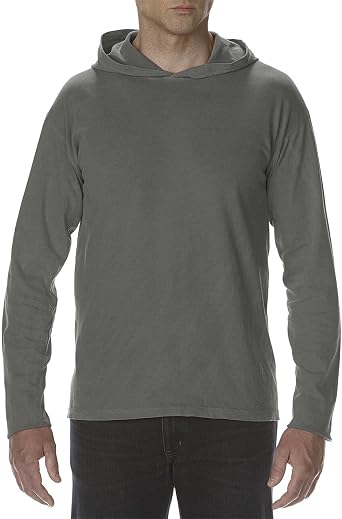 Comfort Colors Mens Adult Long Sleeve Hooded Tee