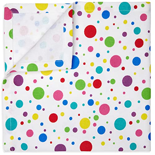 Cackleberry Home Rainbow Polka Dot Fabric Napkins Cotton 18 Inches Square, Set Of 4 #TOP2