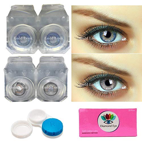 Buy Gold Look Monthly Colored Contact Lenses Zero Power for Eye Combo