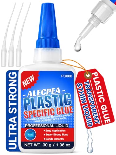 ALECPEA Plastic Glue 30g, Thin Formula for ABS, PVC, PS and ...