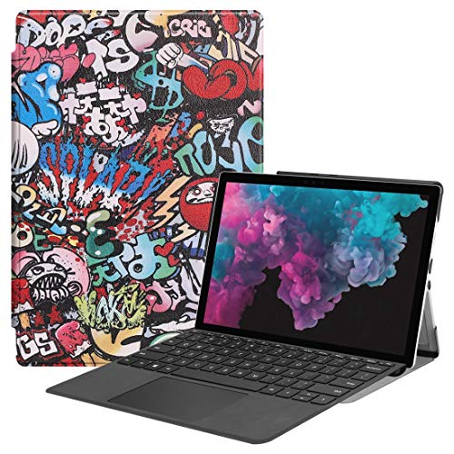 Étui de protection Surface Pro 4 5 6 coque antichoc cuir PU pour tablette 12.3 ''