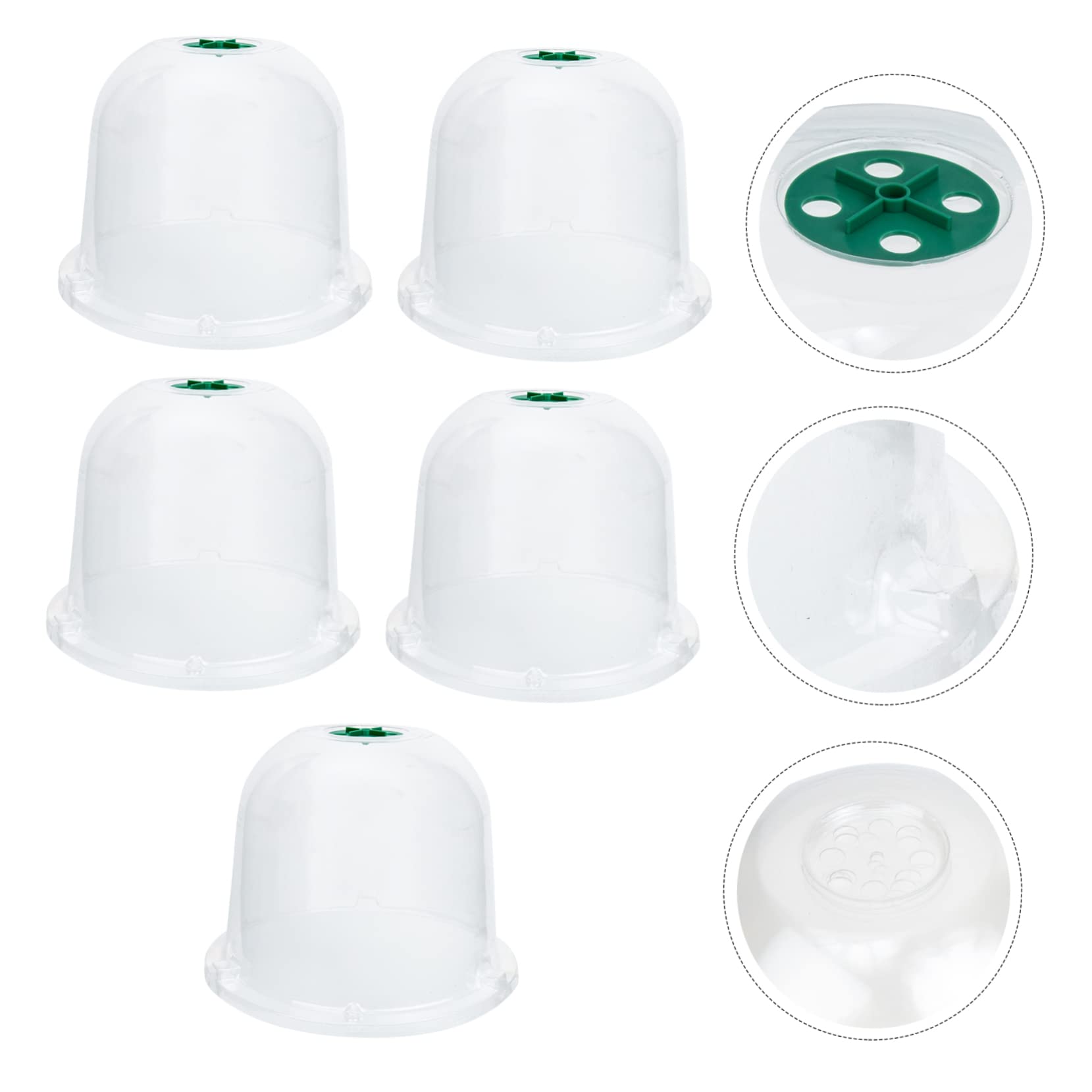 Abaodam 5 Pièces Cloches de Jardin Réutilisables de Plantes Transparent pour Culture et Protection Gel Accessoire de Jardin Durable