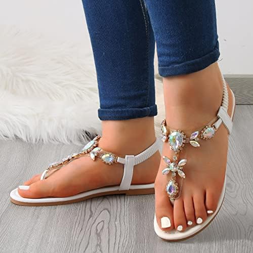 GDKKBIN Sandals Wide Flat Sandals With Ankle Straps, Buckle Strapped Sandals Women, Open Toe Dressy Flat Sandals For Summer & Spring Sandals For Women Size 4