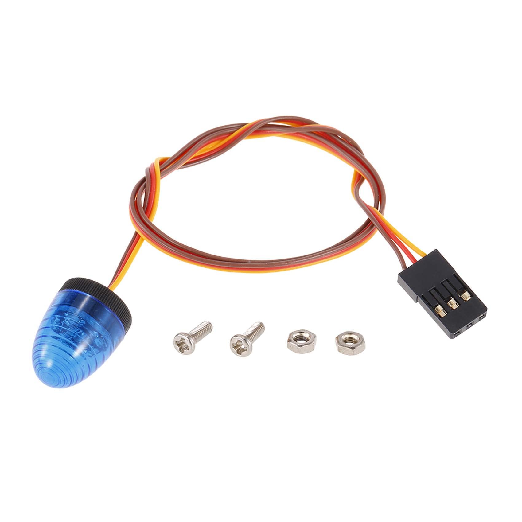 LAFEINA 5 Modes Ultra Bright LED Lights Rotating Flashing Police Lamp for 1/8 1/10 RC Mode Crawler Truck Short Course Car CC01 D90 SCX10 4WD (10x15mm,