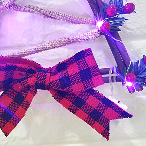 Mooduuty Christmas Wreath, 9.84 Inch Led Triangle Merry Christmas Front Door Wreaths Small Christmas Decorations Home Decor #TOP2