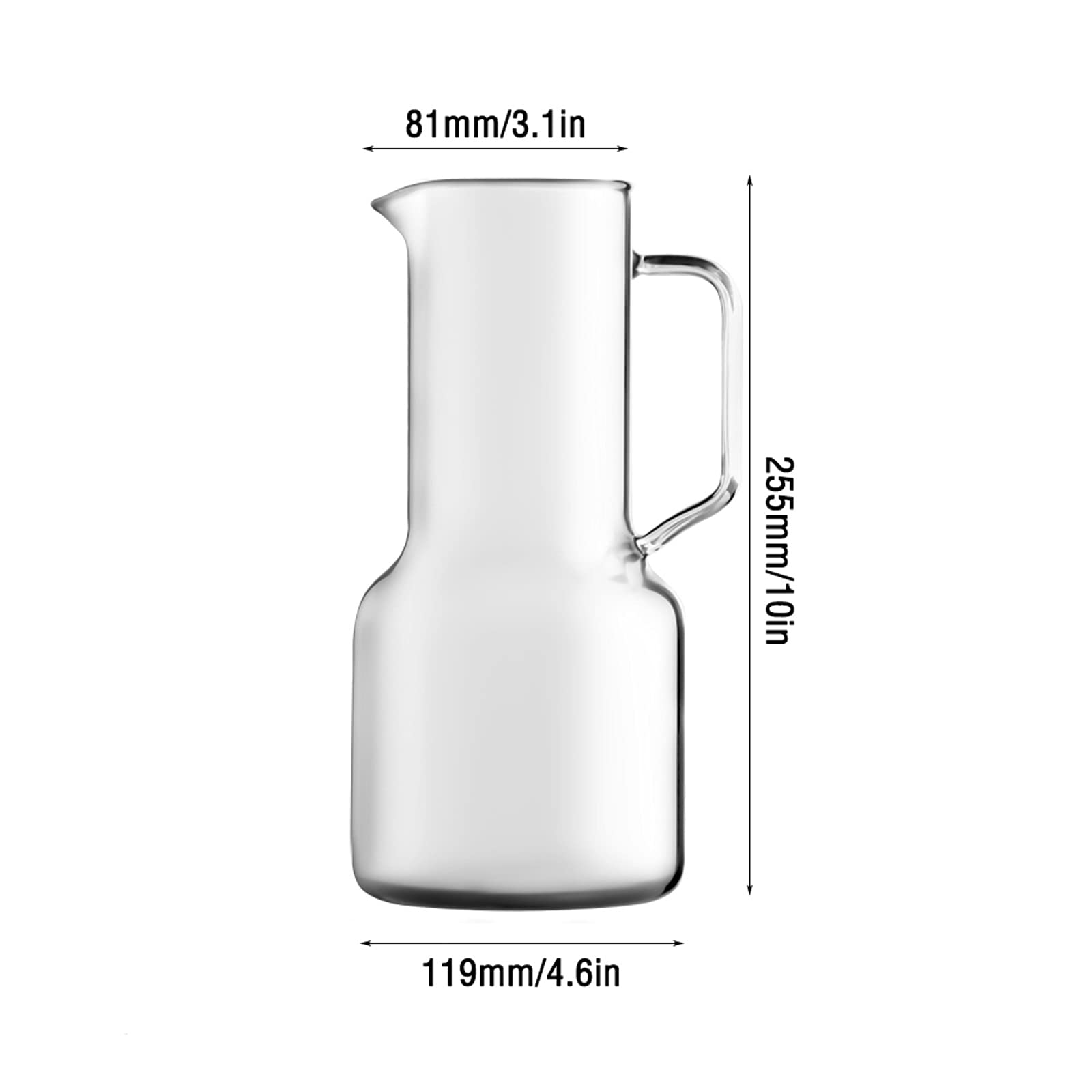 Jarra Agua Fria Jarra de vidrio multicolor con asa anti-escaldia creativa resistente al calor jarra de agua tetera de gran capacidad para el hogar, oficina, restaurante Jarra Agua Detox Frutas