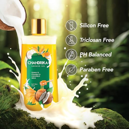 Image of Chandrika Shower gel Honey and Champa in Coconut milk 250ml