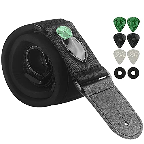 Perkanion Sangle de Guitare Extrémités en Cuir Sangle Guitare Ajustable en Bandoulière pour Guitares Basses électriques… - Les Beatles, Paul McCartney, John Lennon, RIngo Starr, George Harrison Perkanion Sangle de Guitare Extrémités en Cuir Sangle Guitare Ajustable en Bandoulière pour Guitares Basses électriques…