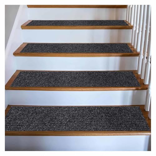すべり止めシート, 15パック 20cm x 76cm マットレス 滑り止め, 再利用可能 ペット用階段滑り止め 木製および大理石の階段に適しています