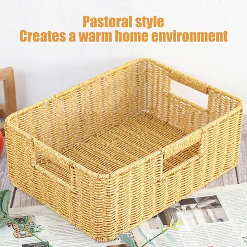 Cesta Organizadora Impermeable de Rattan Falso para Cocina 8