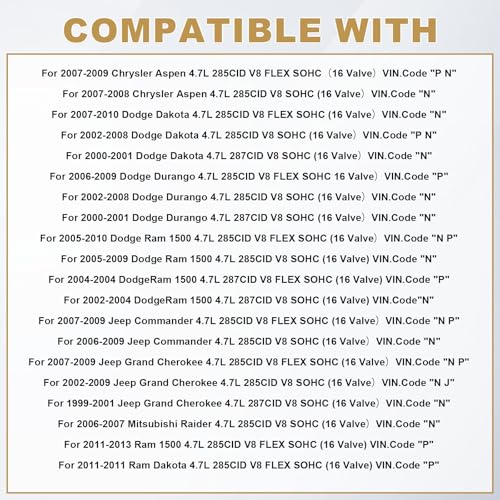 Image of PartsFlow Oil Pan Gasket Compatible With 1999-2013 Chrysler Aspen Dodge Dakota Durango Ram 1500 Jeep Commander Mitsubishi Raider Ram Dakota 4.7L V8 OS30709R, CS26157, OS6330