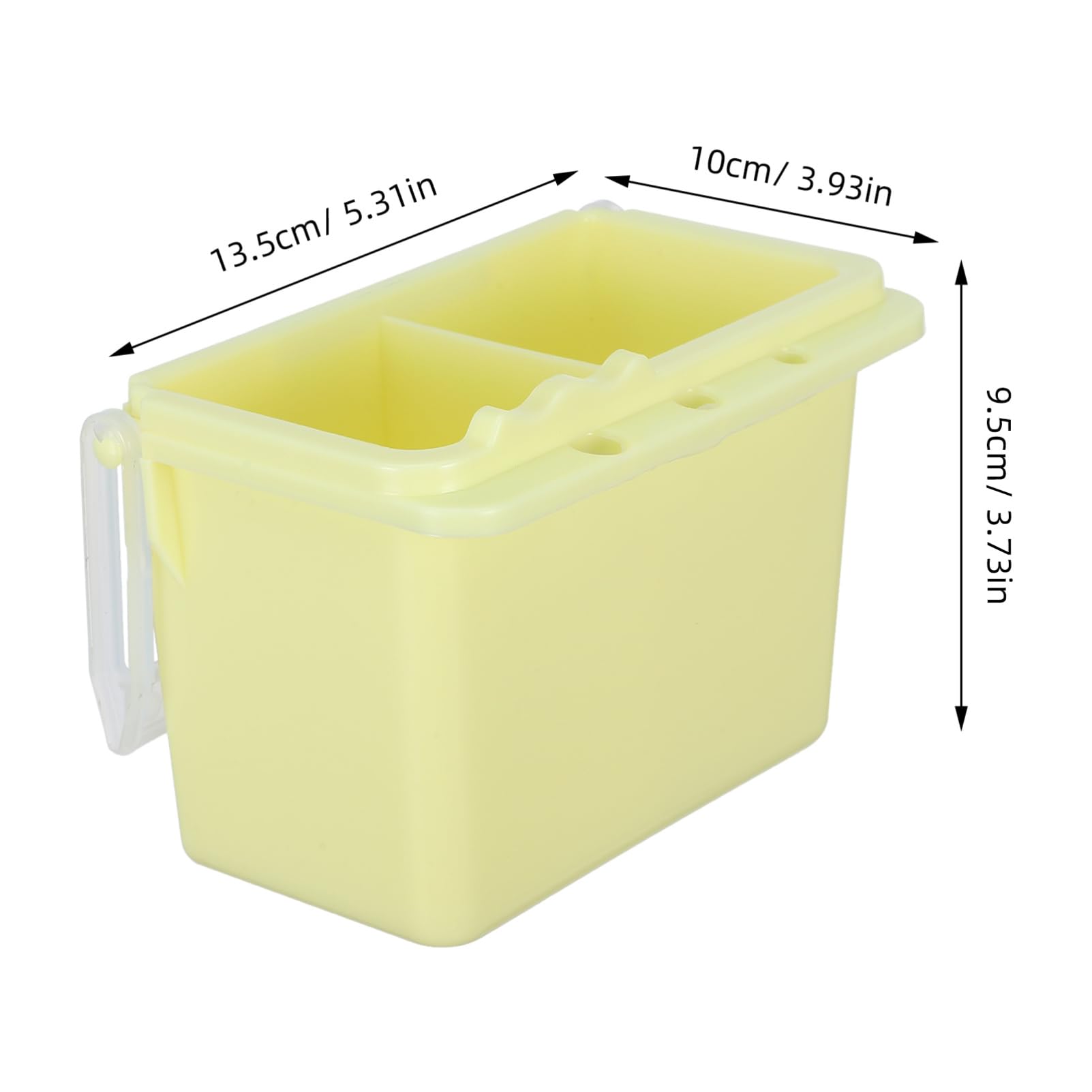 KONTONTY Brush Basin Set 2 Pcs Plastic Painting Buckets Long-lasting Brush Cleaning Container