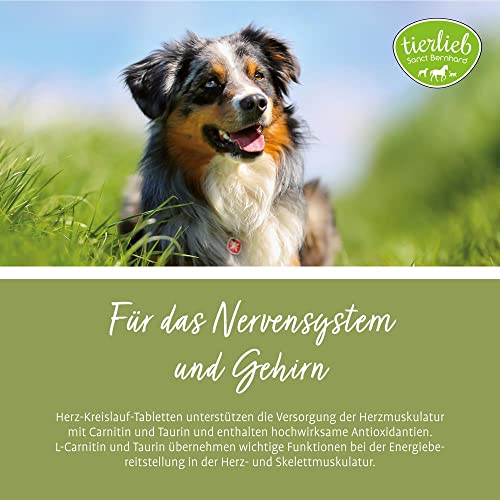 tierlieb Herz-Kreislauf Tabletten | Für Hunde | Mit Carnitin & Taurin | 180 Tabletten