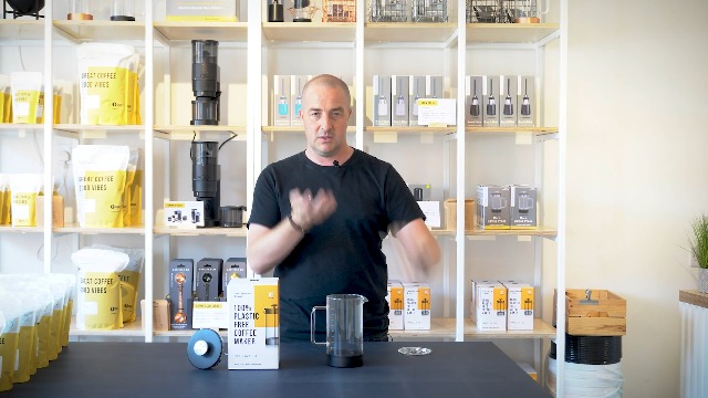 Barista & Co Core French Press koffiezetapparaat - plasticvrije thee- en koffiezeef met borosilicaatglas beker, metalen filter en verwijderbare stalen basis - zwart 1000ml handmatige thee- en