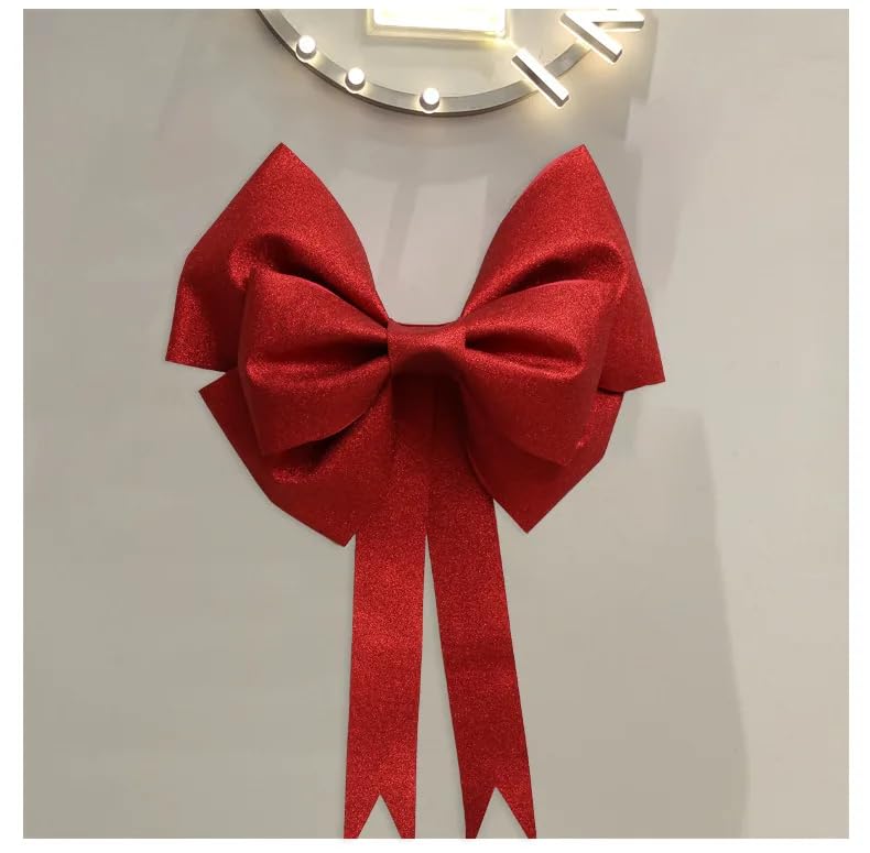 Image of OASIS Valentine's Day Decorative Red Gift Bow | DIY Festive Ribbon Bow for Gift Packing, Car Decoration, Home, Party, Wedding, Anniversary, Valentine Romantic Decor (50 x 60 cm)