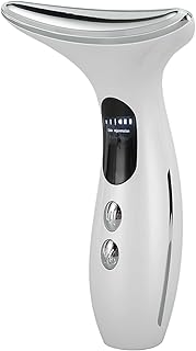 Massageador de levantamento de rosto e pescoço, dispositivo de beleza para o rosto de microfrequência e brilho para uso diário