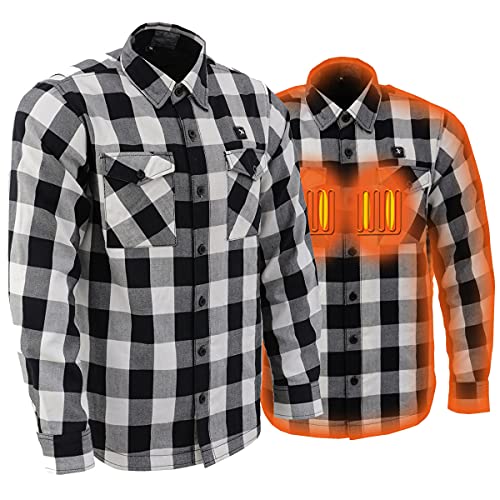Nexgen Heat Nxm1601set Men’s Black & White Heated Flannel