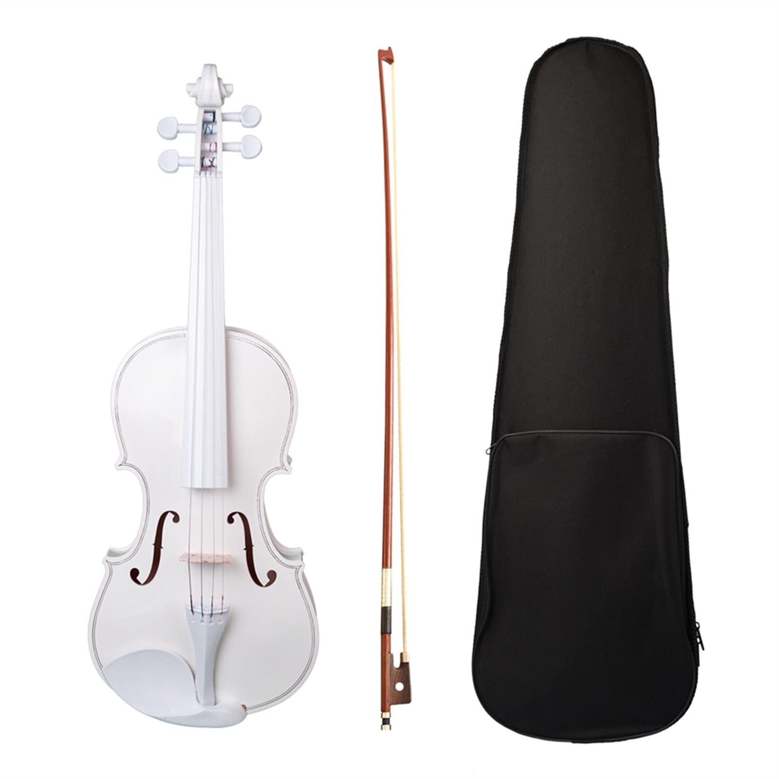Violin Full Size 4/4 Acoustic Violin with Carrying Case Bow Bridge for Adults Students Beginners Cello Kit