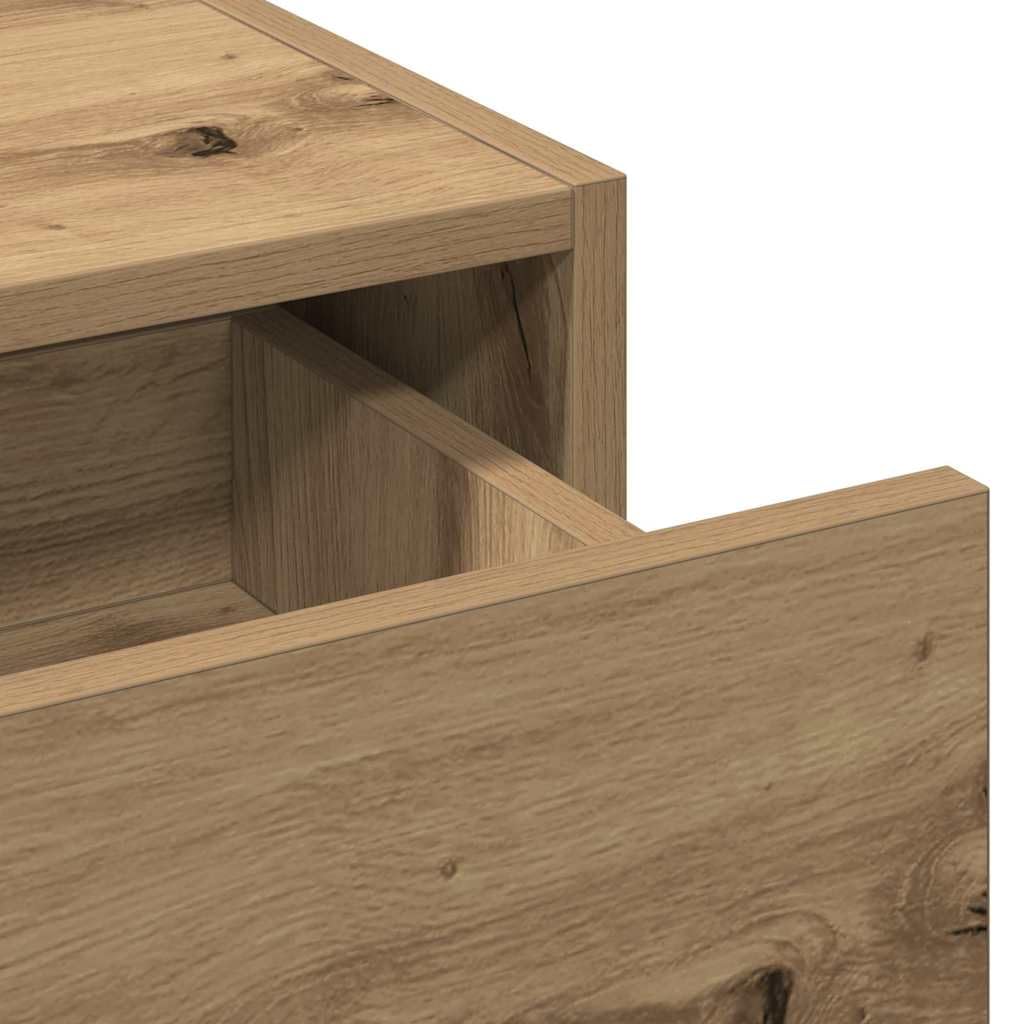 vidaXL Mesa Tocador Marrón 60 x 40 x 70 cm Madera de ingeniería | Ideal para lugares pequeños, El acabado en roble artesano calienta tu decoración, Tiene un cajón grande para tus cosméticos