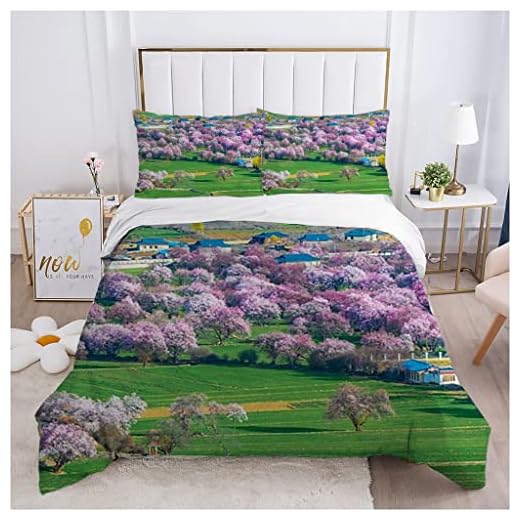 Sängkläder 220 x 240 blomträd sängkläder set, mjuk mikrofiber påslakanset, 1 påslakan 220 x 240 2 örngott 80 x 80 cm med dragkedja