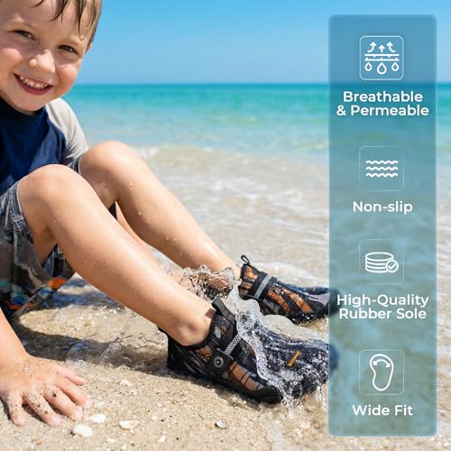 Image of SEEKWAY Barefoot Water Shoes for Kids - Wide Toe Box and Quick-Dry Sand Shoes Toddler for Hiking Swim Beach Pool Kayak Sport Accessories, Camping Essentials Must-Haves for Boys Girls Sizes