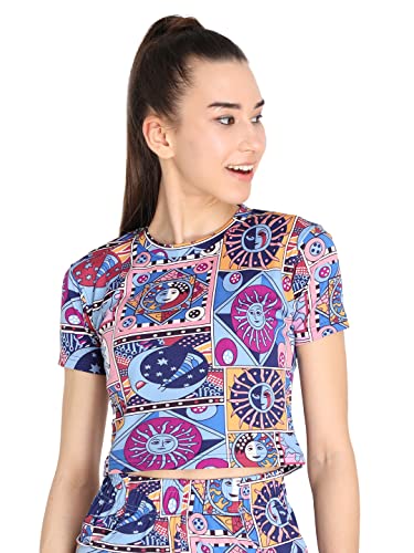 Image of CHKOKKO Women's Polyester Regular Fit Crop Top