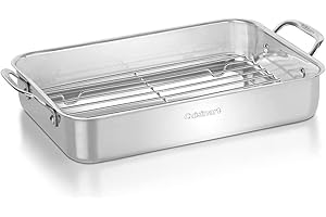 Cuisinart Stainless Steel Roasting Pan - Cookware-Collection Lasagna Pan with Stainless Roasting Rack