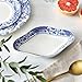 Spode Blue Italian Brocato Diamond Dish - 8.5-Inch Porcelain Serving Piece, Decorative Table Dish for Salads, Appetizers, Pasta, Desserts - Housewarming Gift