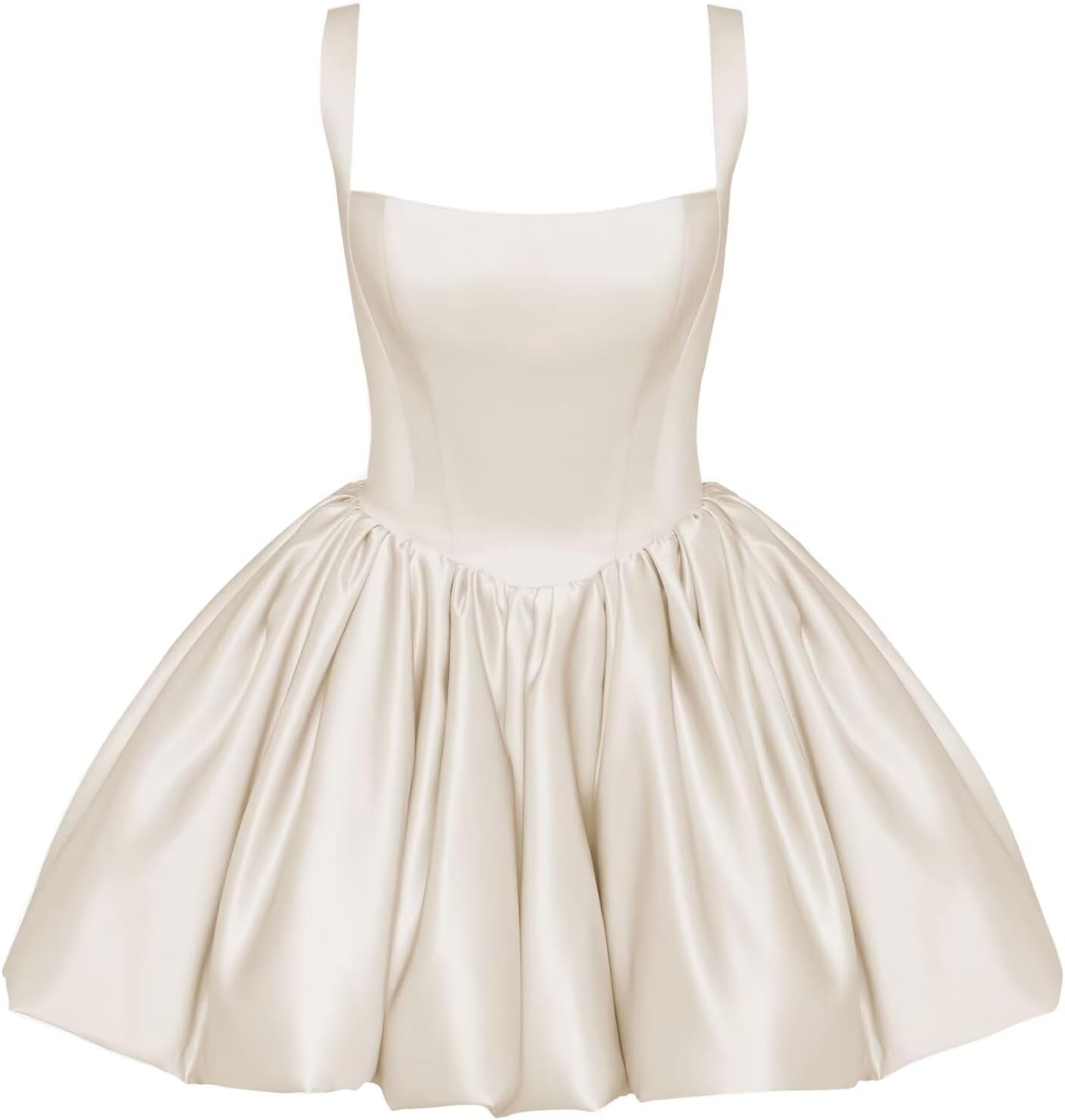 Raseal Satin Flower Bud Homecoming Dress Summer Casual Backless Mini Short Dresses for Women RS167