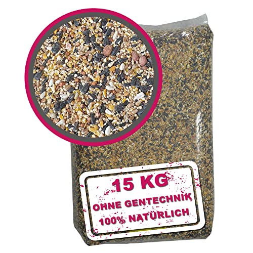WILDVOGEL-VITAL 15 kg - Premium Ganzjahresfutter für Wildvögel/Gartenvögel mit Erdnüssen und französischen Sonnenblumenkernen - OHNE GENTECHNIK! Cover