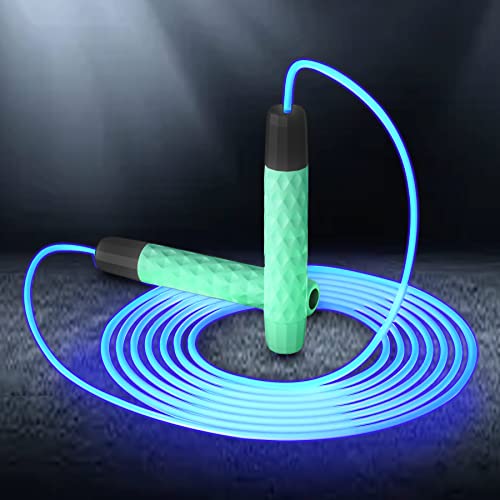 Glowing Jump Rope for Kids with LED Light Skipping Rope for Women Teenagers Children Trainer Develop Sports Interest Fitness Exercise Indoors Outdoors Adjustable Jumping Rope Glowing Jump Rope for Kids with LED Light Skipping Rope for Women Teenagers Children Trainer Develop Sports Interest Fitness Exercise Indoors Outdoors Adjustable Jumping Rope