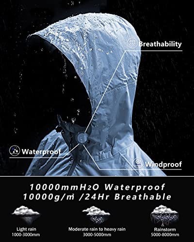 Image of Outdoor Ventures Packable Rain Jacket Women Waterproof Raincoat with Hood
