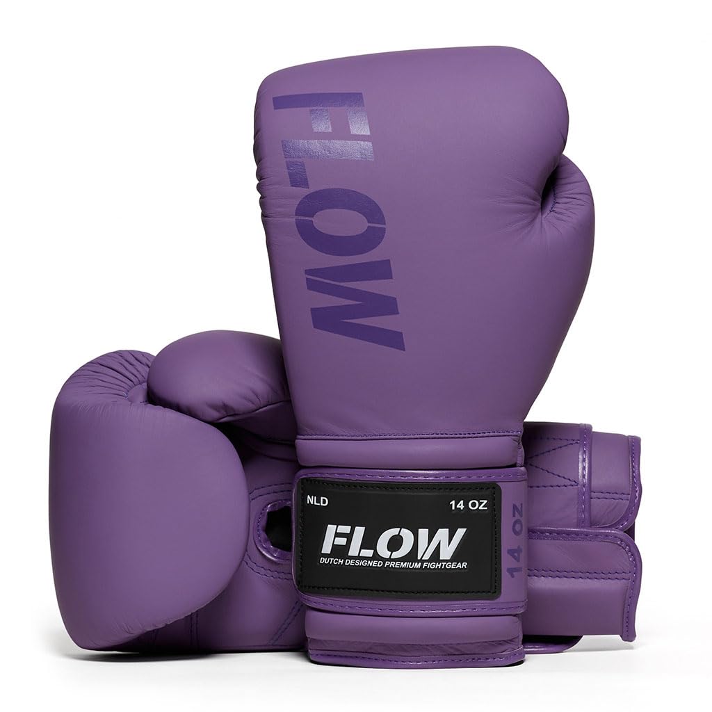 Flow Challenge Gants de Boxe en Cuir Véritable – Coupe Tight-Fit Ajustée pour Un Contrôle Précis – Sparring, Sac de Frappe, Muay Thai, Kickboxing & MMA – Homme et Femme