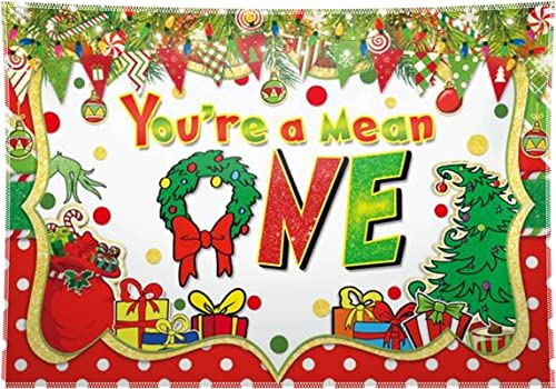 Image of Swepuck 72x43inch Fabric Merry Christmas Backdrop Xmas Pine Tree Red and Green Photography Background Holiday Baby Shower Party Decorations for 1st Birthday Photo Banner