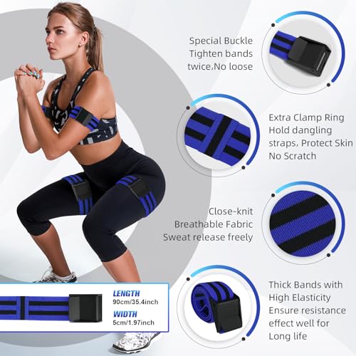 Image of Booty Bands, Blood Flow Restriction Bands for Women /Men, Adjustable BFR Training Bands for Glutes & Hip Building, Occlusion Resistance Bands