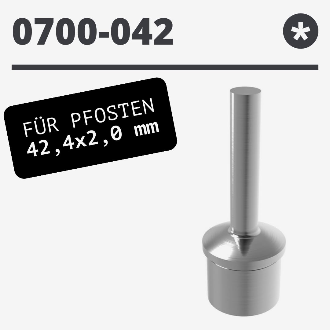 Sellon24® Soporte De Pasamanos De Acero Inoxidable 42,4 Para Postes Rectangulares 40 X 40 X 2 Cm, Tubo Cuadrado A/4710-042