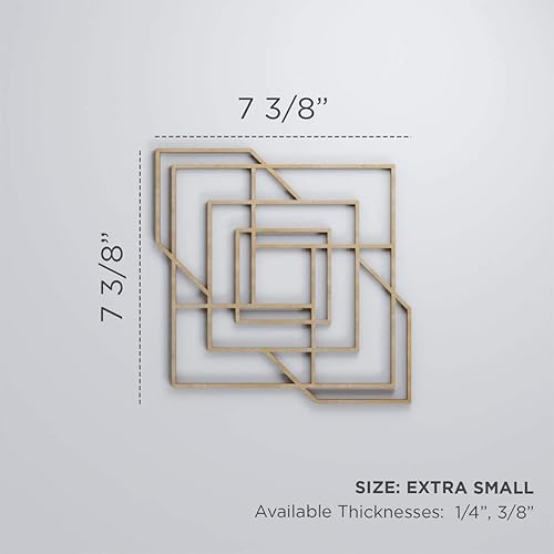 Miniatura 2 de Ekena Millwork WALW08X08X0250NWDRO Norwood - Paneles de pared decorativos con calado, 7 38 pulgadas de ancho x 7 38 pulgadas de alto x 14 de alto,