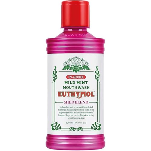 Euthymol Mild Mint Mouthwash, Alcohol-Free, Mild Blend, 500 ml