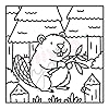 In The Forest Bold and Easy Coloring Book: Simple Woodland Scenes with Cute Animal Illustrations and Designs for Adults, Seniors and Kids #3