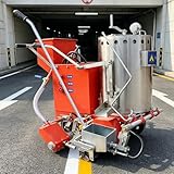 Thermoplastic Marking Machine Hand Push Hot Melt Line Striper with Insulated Tank for Parking Lot Zebra Crossing and Municipal Road Construction