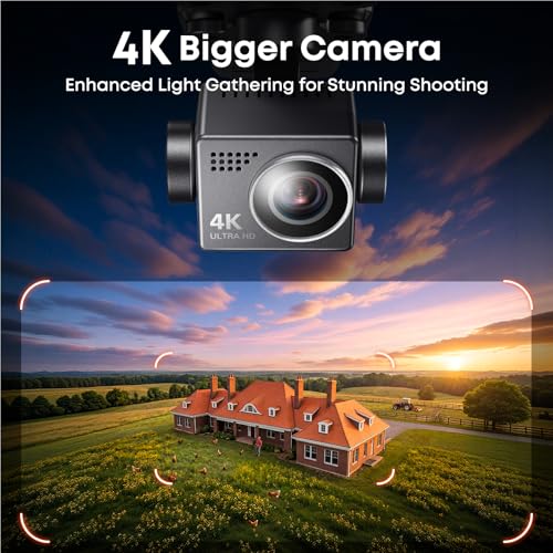 Image of Bwine F7GB2 Pro Drones with Camera for Adults 4K UHD Aerial, 3-Axis Gimbal, 10000FT Control, 75 Mins Flight Time with 3 Batteries, GPS Follow, Waypoint, Orbit Fly, Auto Return, Beginner Mode